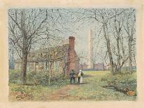 David Burns's Cottage and the Washington Monument, Washington D.C., 1892-Walter Paris-Framed Premier Image Canvas