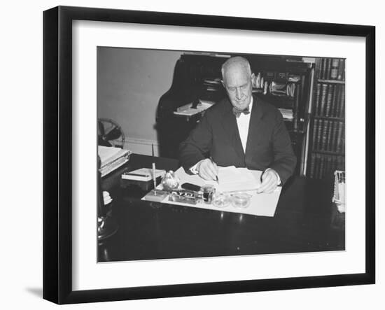 Walter Pierce at his desk, 1934-Harris & Ewing-Framed Photographic Print