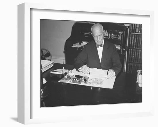 Walter Pierce at his desk, 1934-Harris & Ewing-Framed Photographic Print