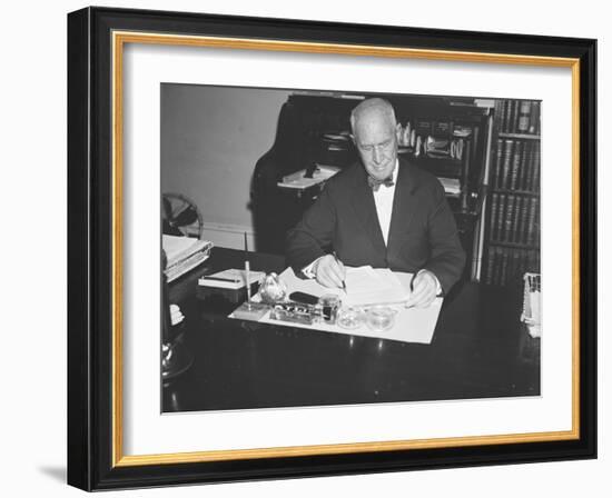 Walter Pierce at his desk, 1934-Harris & Ewing-Framed Photographic Print