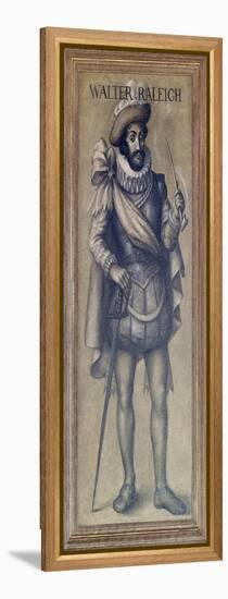 Walter Raleigh, English Explorer-Science Source-Framed Premier Image Canvas