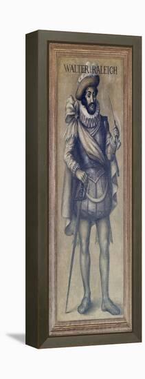 Walter Raleigh, English Explorer-Science Source-Framed Premier Image Canvas