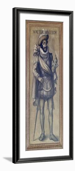 Walter Raleigh, English Explorer-Science Source-Framed Giclee Print