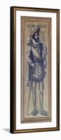 Walter Raleigh, English Explorer-Science Source-Framed Giclee Print