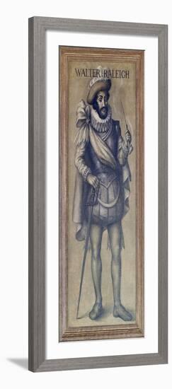 Walter Raleigh, English Explorer-Science Source-Framed Giclee Print