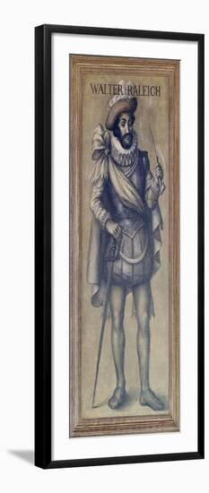 Walter Raleigh, English Explorer-Science Source-Framed Giclee Print