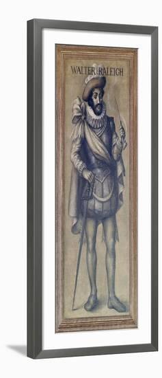 Walter Raleigh, English Explorer-Science Source-Framed Giclee Print