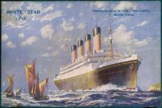 Liner of the White Star Line-Walter Thomas-Framed Art Print