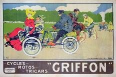 Poster Advertising "Griffon Cycles, Motos & Tricars"-Walter Thor-Framed Giclee Print