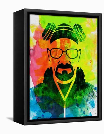 Walter White Watercolor 1-Anna Malkin-Framed Stretched Canvas