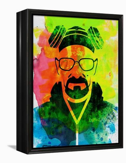 Walter White Watercolor 1-Anna Malkin-Framed Stretched Canvas