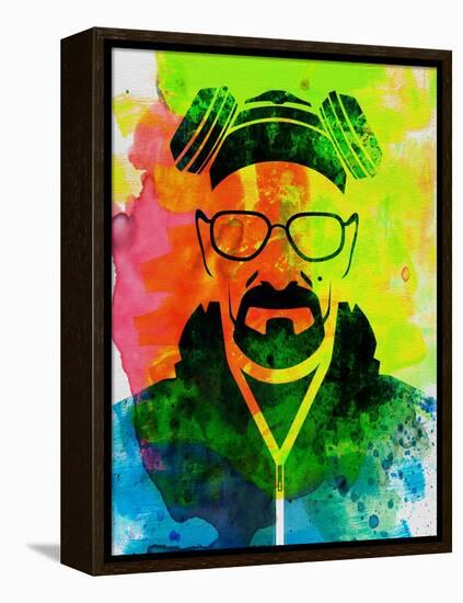 Walter White Watercolor 1-Anna Malkin-Framed Stretched Canvas