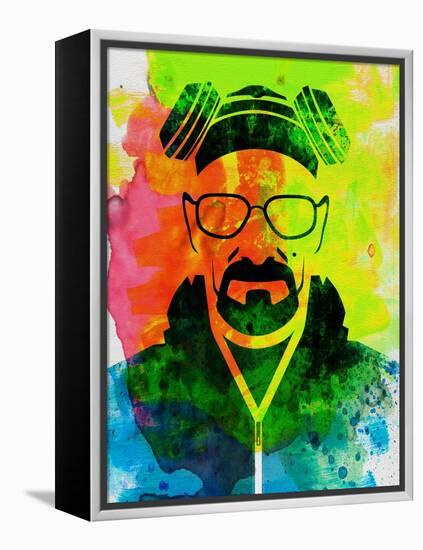 Walter White Watercolor 1-Anna Malkin-Framed Stretched Canvas