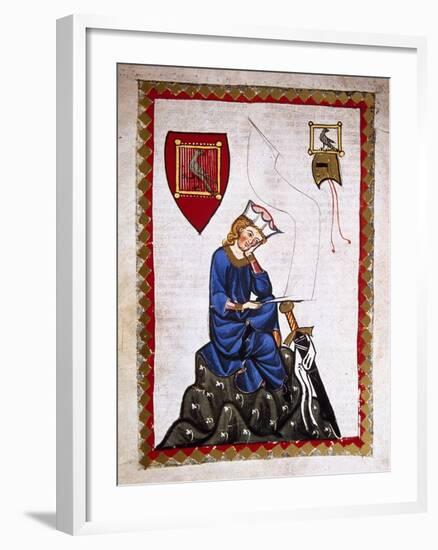 Walther Von Der Vogelweide (1170-1230). Codex Manesse (Ca.1300)-null-Framed Giclee Print