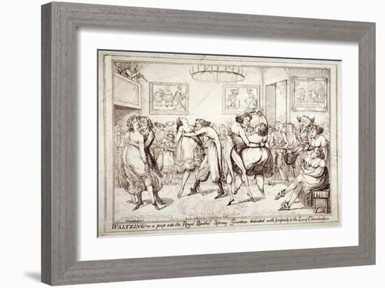 Waltzing! or a Peep into the Royal Brothel, Spring Gardens, London, C1816-Isaac Robert Cruikshank-Framed Giclee Print