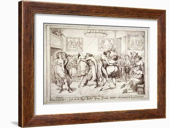 Waltzing! or a Peep into the Royal Brothel, Spring Gardens, London, C1816-Isaac Robert Cruikshank-Framed Giclee Print