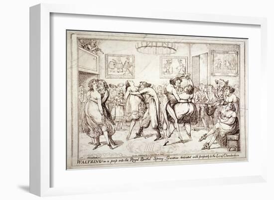 Waltzing! or a Peep into the Royal Brothel, Spring Gardens, London, C1816-Isaac Robert Cruikshank-Framed Giclee Print