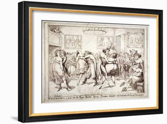 Waltzing! or a Peep into the Royal Brothel, Spring Gardens, London, C1816-Isaac Robert Cruikshank-Framed Giclee Print