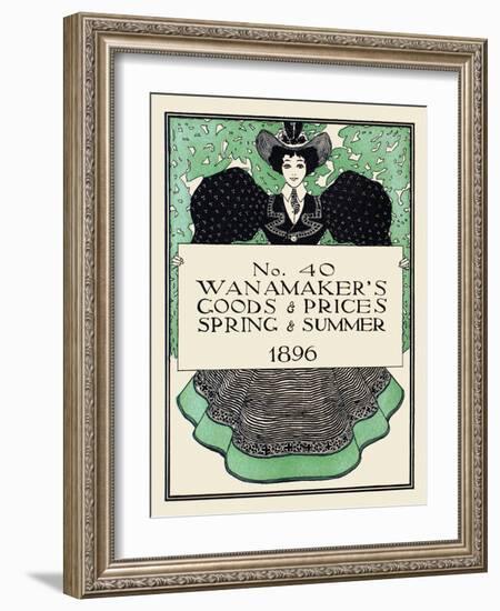 Wanamaker's Goods and Prices, Spring and Summer 1896-Maxfield Parrish-Framed Art Print