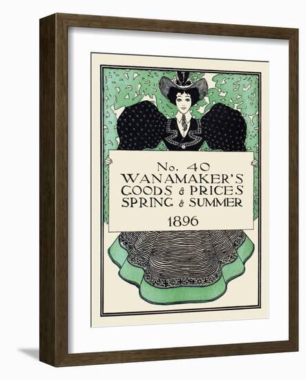 Wanamaker's Goods and Prices, Spring and Summer 1896-Maxfield Parrish-Framed Art Print