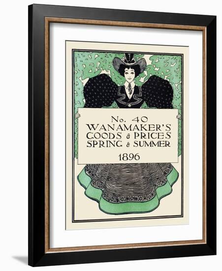 Wanamaker's Goods and Prices, Spring and Summer 1896-Maxfield Parrish-Framed Art Print