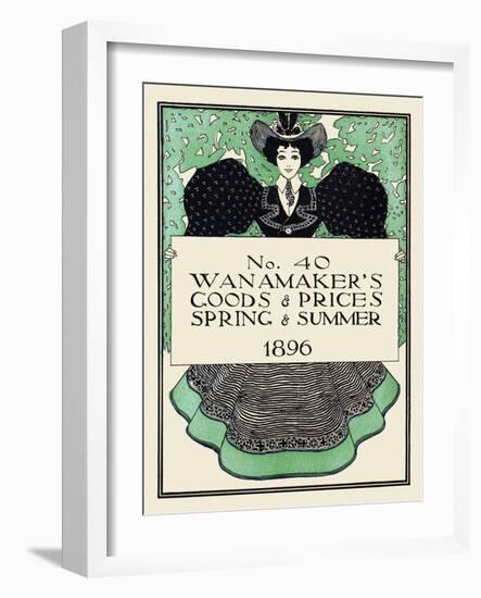 Wanamaker's Goods and Prices, Spring and Summer 1896-Maxfield Parrish-Framed Art Print