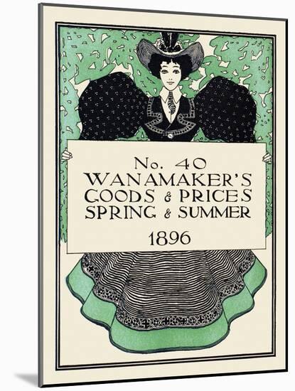 Wanamaker's Goods and Prices, Spring and Summer 1896-Maxfield Parrish-Mounted Art Print