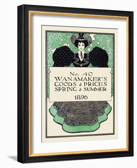 Wanamaker's Goods and Prices, Spring and Summer 1896-Maxfield Parrish-Framed Art Print