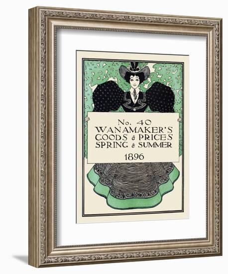 Wanamaker's Goods and Prices, Spring and Summer 1896-Maxfield Parrish-Framed Art Print