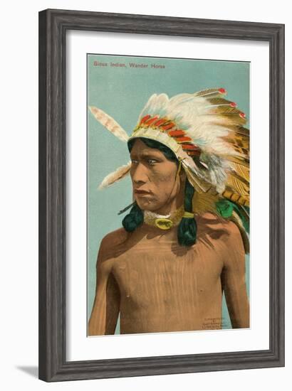 Wander Horse, Sioux Indian-null-Framed Art Print