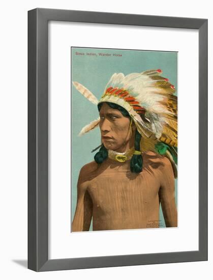 Wander Horse, Sioux Indian-null-Framed Art Print