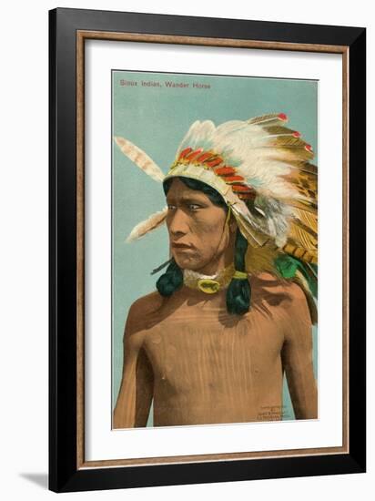 Wander Horse, Sioux Indian-null-Framed Art Print