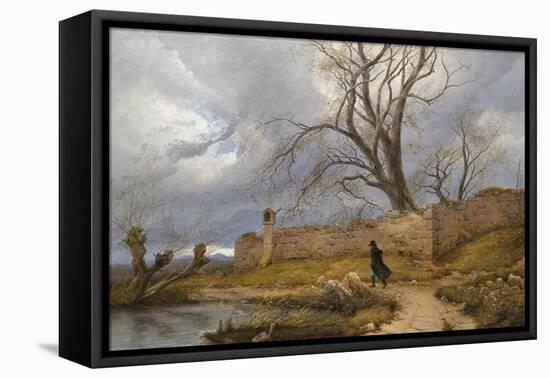 Wanderer in a Storm-Julius Von Leypold-Framed Stretched Canvas