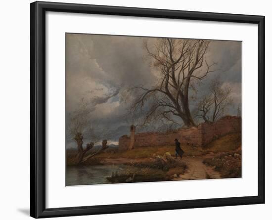 Wanderer in the Storm, 1835-Karl Julius Von Leypold-Framed Giclee Print