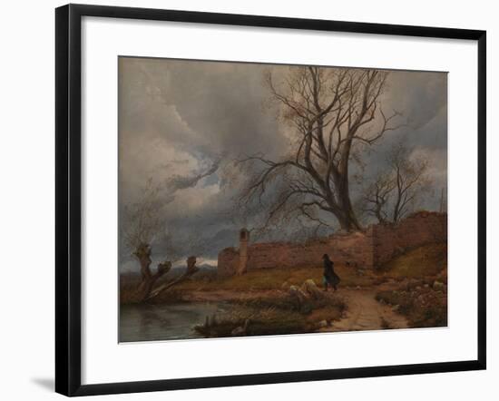 Wanderer in the Storm, 1835-Karl Julius Von Leypold-Framed Giclee Print