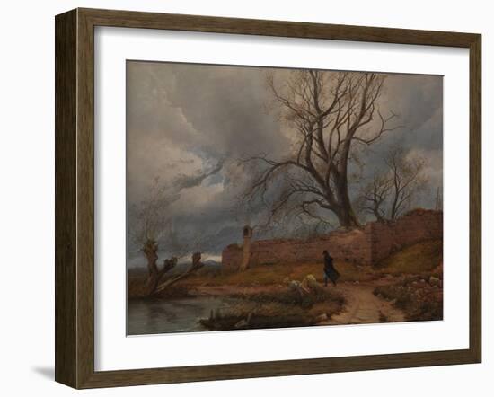 Wanderer in the Storm, 1835-Karl Julius Von Leypold-Framed Giclee Print