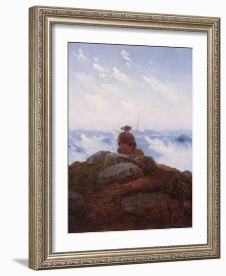 Wanderer on the Mountaintop, 1818-Karl Gustav Carus-Framed Giclee Print