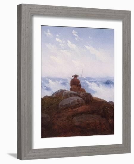 Wanderer on the Mountaintop, 1818-Karl Gustav Carus-Framed Giclee Print