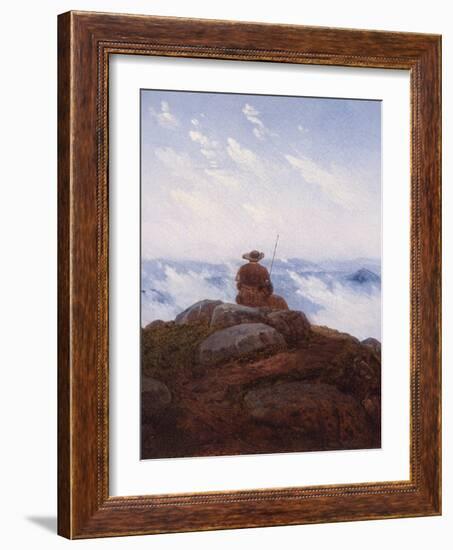 Wanderer on the Mountaintop, 1818-Karl Gustav Carus-Framed Giclee Print