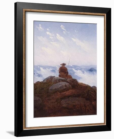 Wanderer on the Mountaintop, 1818-Karl Gustav Carus-Framed Giclee Print