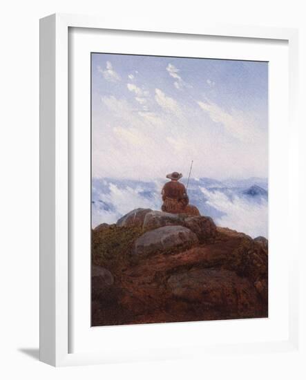 Wanderer on the Mountaintop, 1818-Karl Gustav Carus-Framed Giclee Print