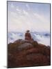 Wanderer on the Mountaintop, 1818-Karl Gustav Carus-Mounted Giclee Print