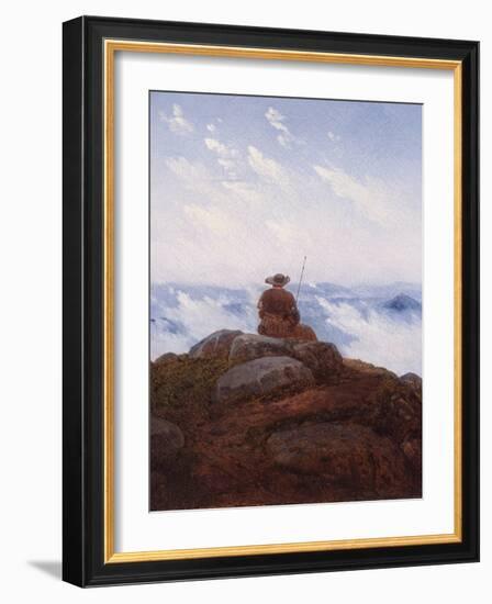 Wanderer on the Mountaintop, 1818-Karl Gustav Carus-Framed Giclee Print