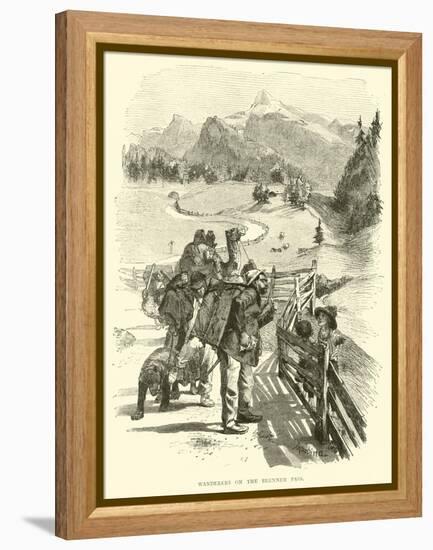 Wanderers on the Brenner Pass-null-Framed Premier Image Canvas