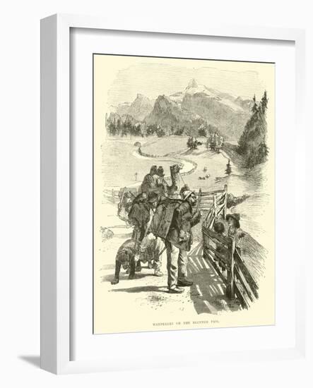 Wanderers on the Brenner Pass-null-Framed Giclee Print