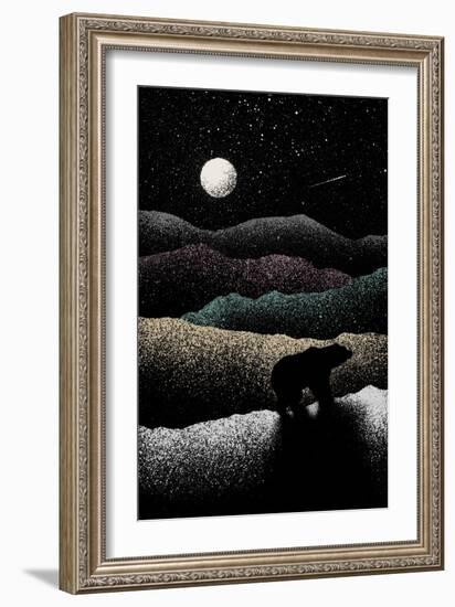 Wandering Bear, 2019 (Digital)-Florent Bodart-Framed Giclee Print