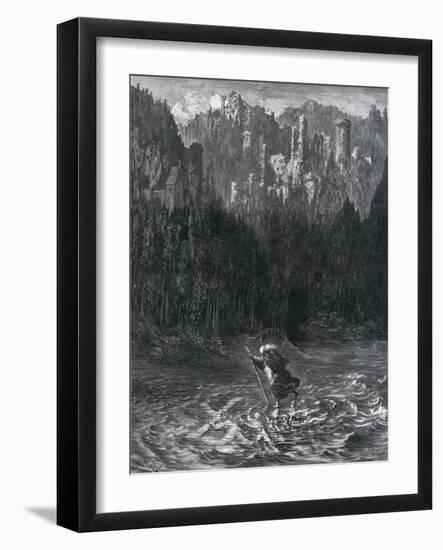 Wandering Jew at Ford-Gustave Doré-Framed Art Print