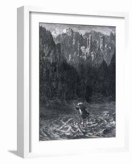 Wandering Jew at Ford-Gustave Doré-Framed Art Print