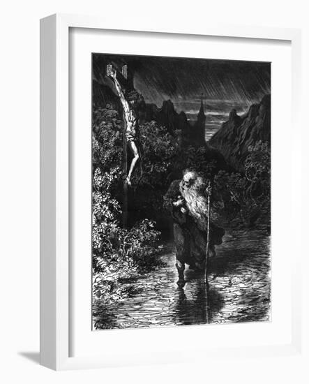 Wandering Jew on Journey-Gustave Doré-Framed Art Print