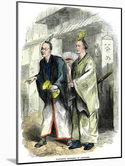 Wandering Minstrels at Yokohama, Japan, 1864-null-Mounted Giclee Print